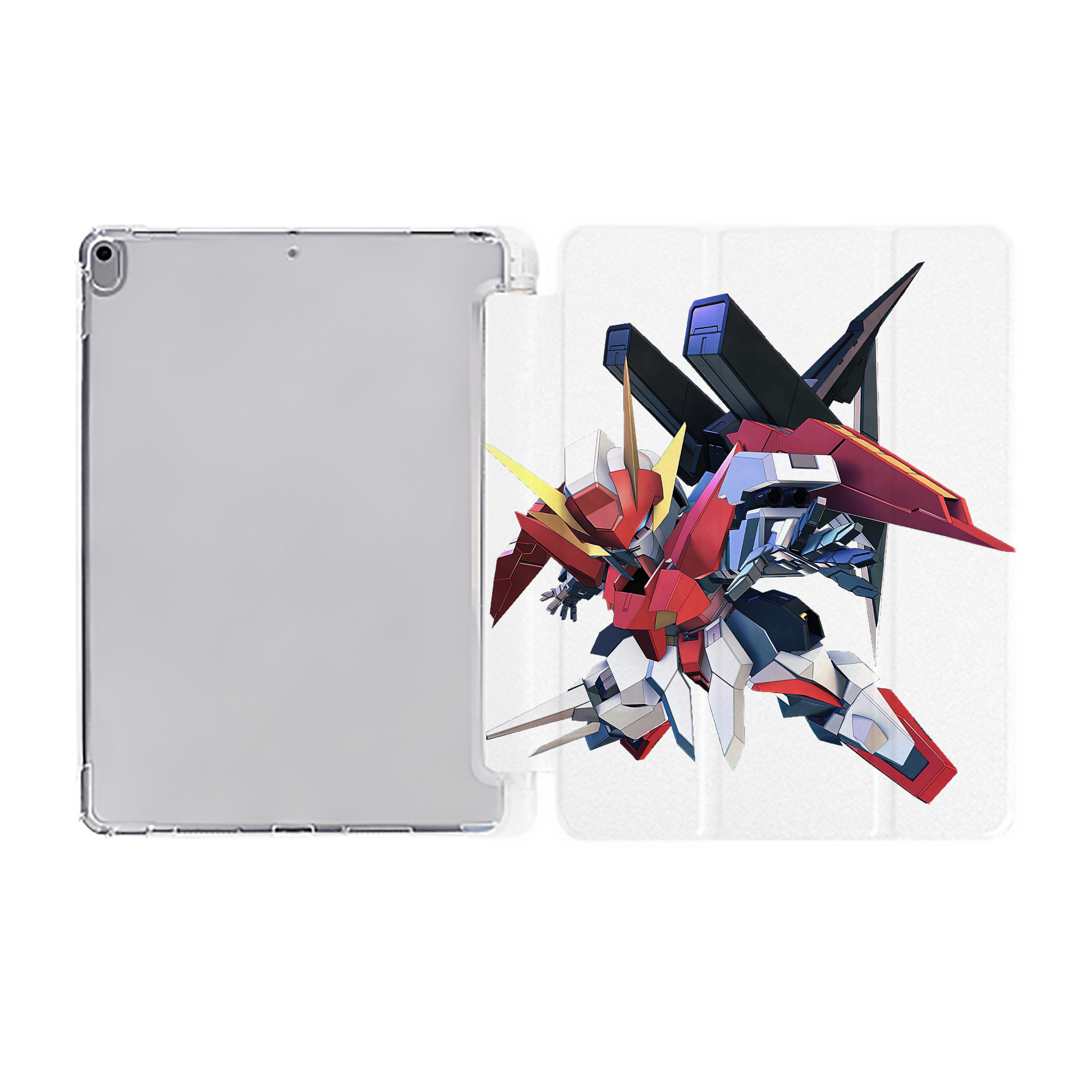 （画像用） 機動戦士ガンダム Mobile Suit Gundam IPad ケース ペン収納付き 三つ折りスタンド PUレザー×シリコン 対応機種9.5/10.5/10.9インチ